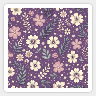 Purple Floral Sticker